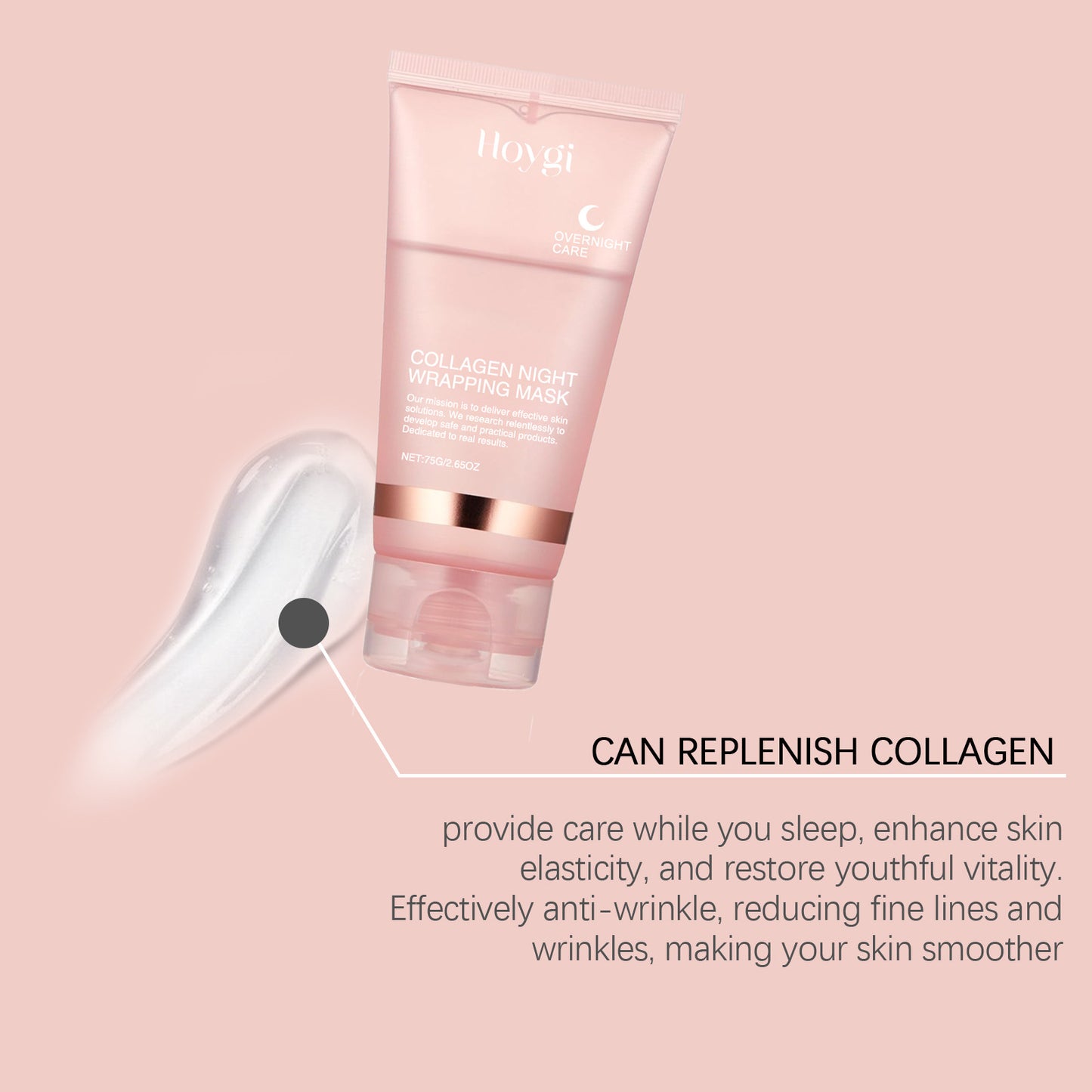 Collagen Overnight Wrapping  Off Facial Mask Set Korean Collagen Night Wrapping Mask Deeply Hydrates Night Care Mask Cream