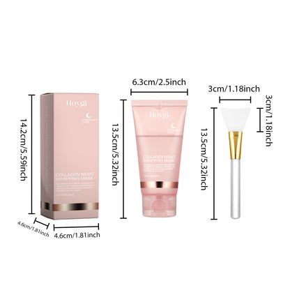 Collagen Overnight Wrapping  Off Facial Mask Set Korean Collagen Night Wrapping Mask Deeply Hydrates Night Care Mask Cream