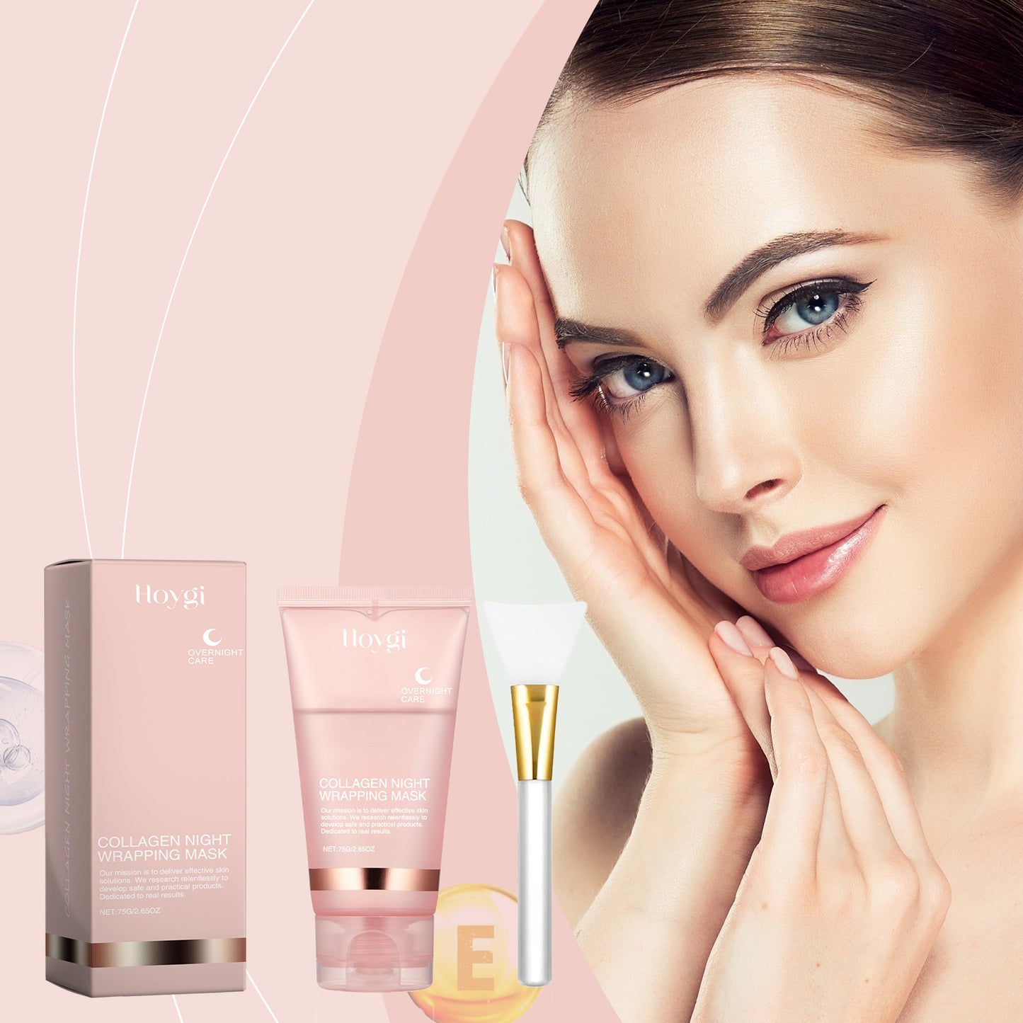 Collagen Overnight Wrapping  Off Facial Mask Set Korean Collagen Night Wrapping Mask Deeply Hydrates Night Care Mask Cream