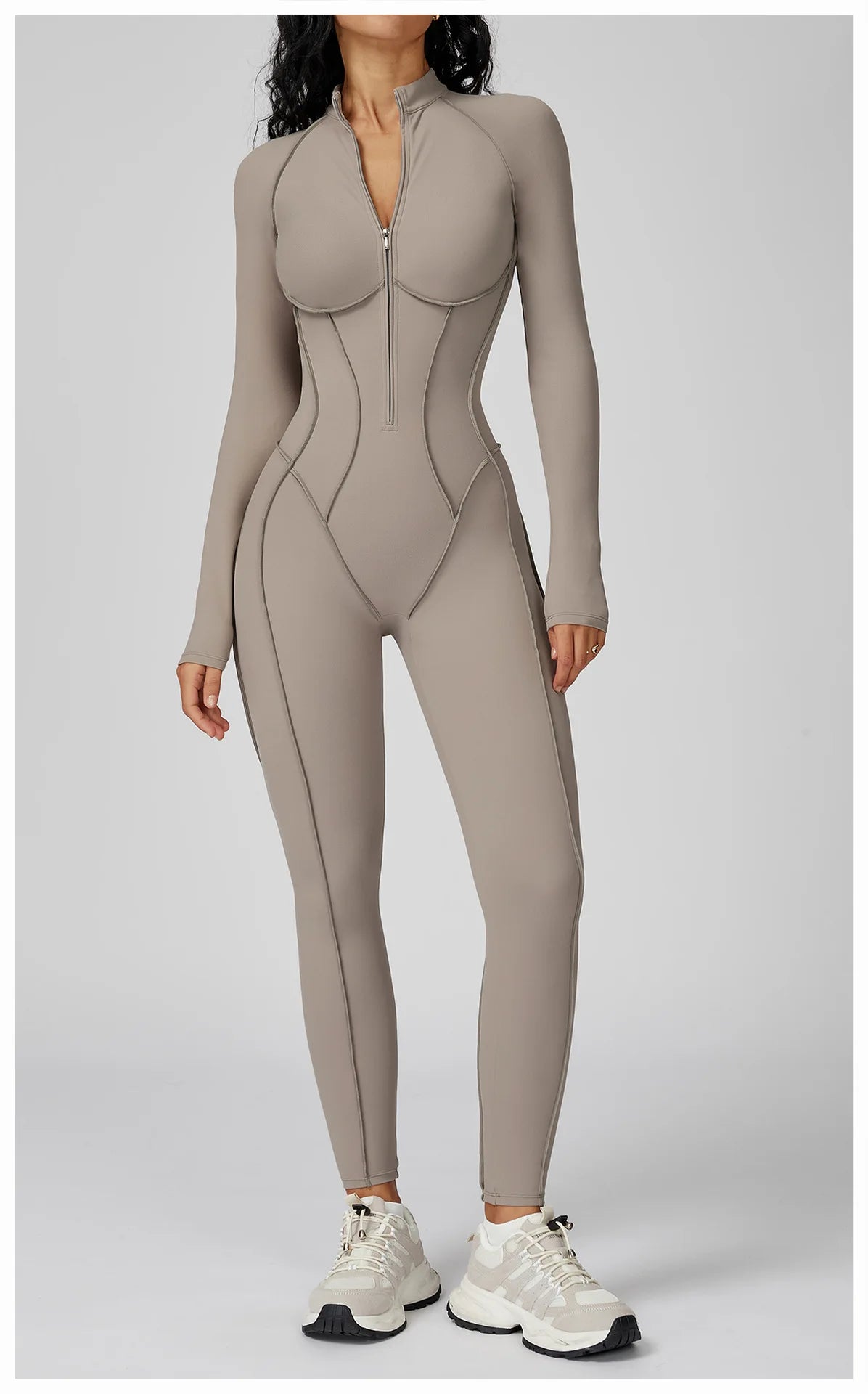 Yoga Bodysuit Long Sleeved Women's Tracksuits Gym Jumpsuits Sports Workout High-intensity Fitness One-piece Tights Suit