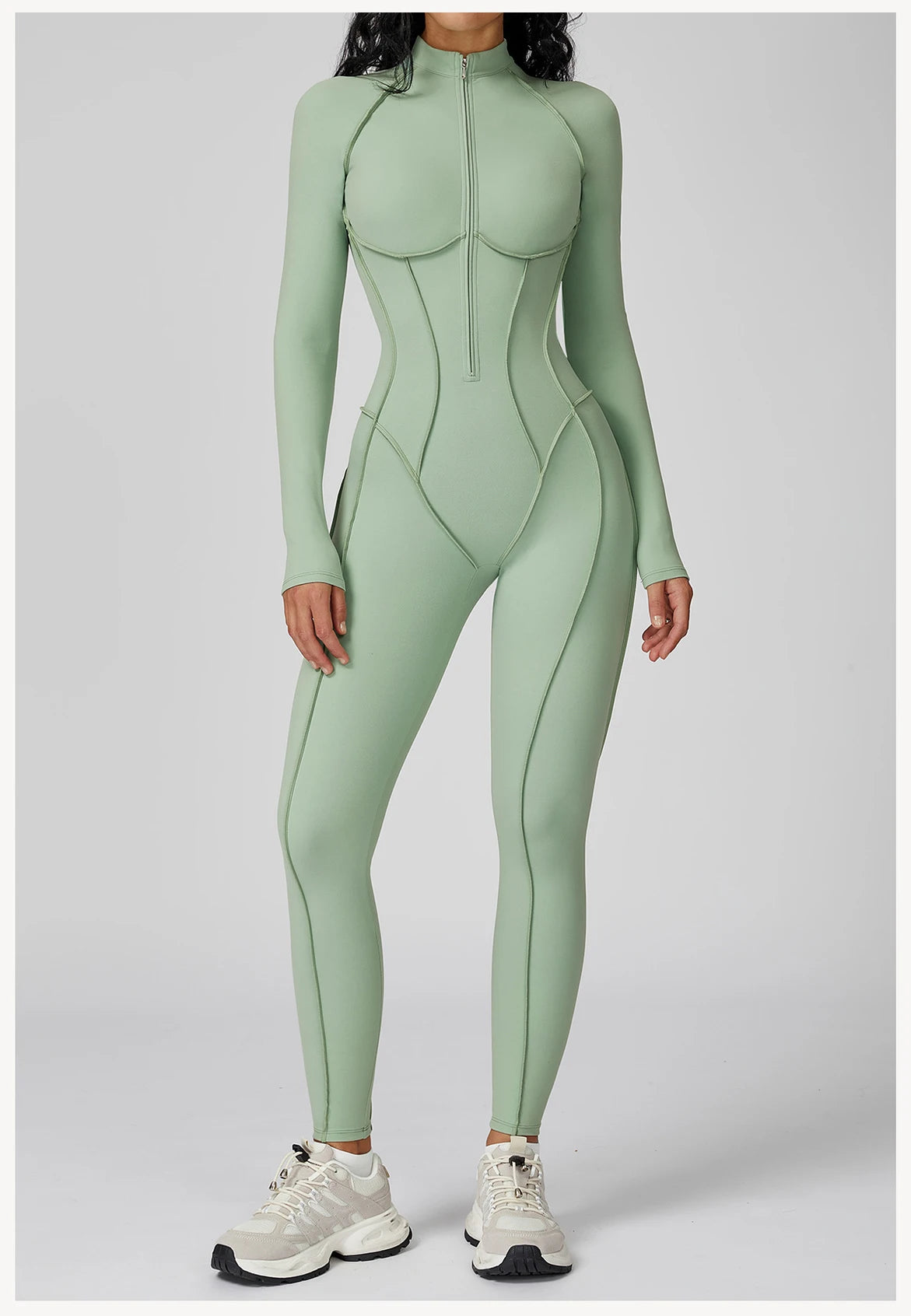 Yoga Bodysuit Long Sleeved Women's Tracksuits Gym Jumpsuits Sports Workout High-intensity Fitness One-piece Tights Suit