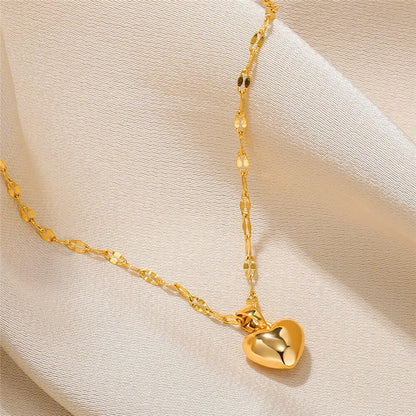 Love Heart Necklace For Women 2025 New Trendy Lip Chain Simple Pendant  Jewelry Gift