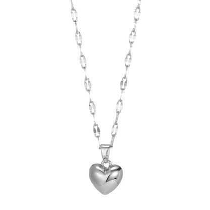 Love Heart Necklace For Women 2025 New Trendy Lip Chain Simple Pendant  Jewelry Gift