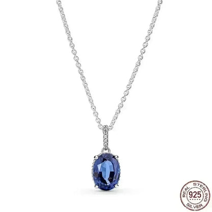 Christmas Birthday Surprise Gifts 925 Sterling Exquisite Shiny Round Heart-shaped Necklace Classic Charm Women's Jewelry