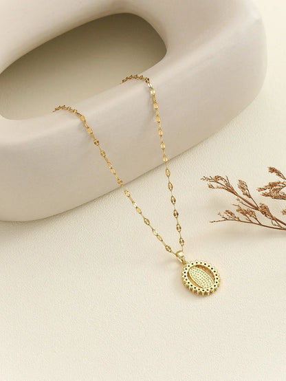 European and American Fashion and Gorgeous Women's All Sky Star Micro Colorful Zircon Virgin Mary Hollow Necklace