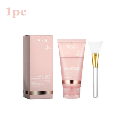 Collagen Overnight Wrapping  Off Facial Mask Set Korean Collagen Night Wrapping Mask Deeply Hydrates Night Care Mask Cream