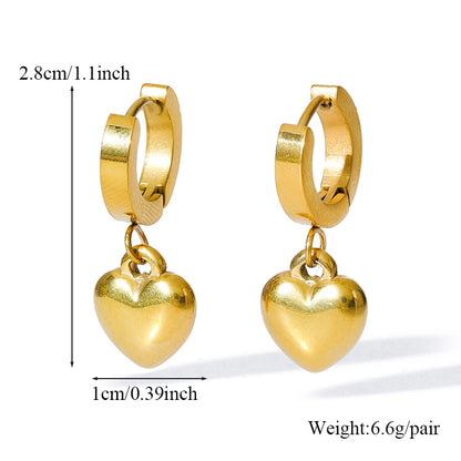 EILIECK New Fashion Stainless Steel Metal Bead Ball Bracelet Earrings For Women Trendy Waterproof Jewelry Set Gift