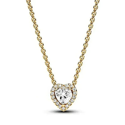 Christmas Birthday Surprise Gifts 925 Sterling Exquisite Shiny Round Heart-shaped Necklace Classic Charm Women's Jewelry