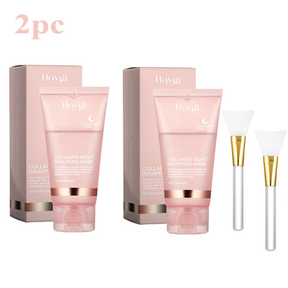 Collagen Overnight Wrapping  Off Facial Mask Set Korean Collagen Night Wrapping Mask Deeply Hydrates Night Care Mask Cream