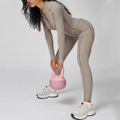 Yoga Bodysuit Long Sleeved Women's Tracksuits Gym Jumpsuits Sports Workout High-intensity Fitness One-piece Tights Suit