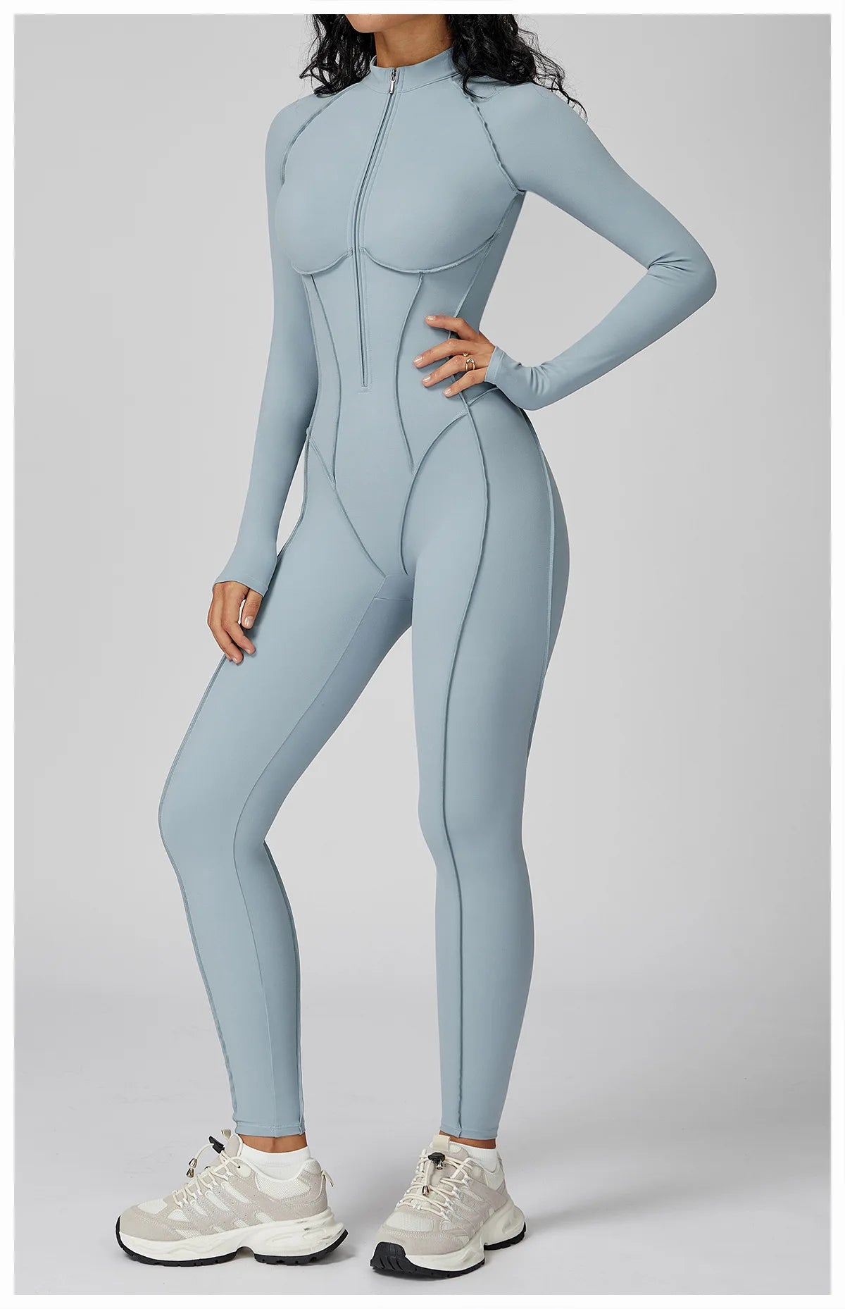 Yoga Bodysuit Long Sleeved Women's Tracksuits Gym Jumpsuits Sports Workout High-intensity Fitness One-piece Tights Suit