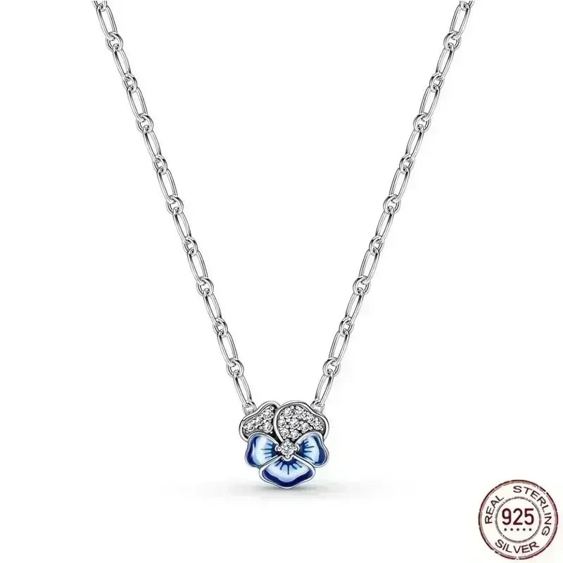 Christmas Birthday Surprise Gifts 925 Sterling Exquisite Shiny Round Heart-shaped Necklace Classic Charm Women's Jewelry