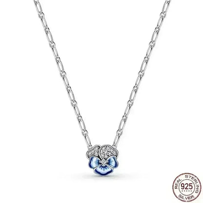 Christmas Birthday Surprise Gifts 925 Sterling Exquisite Shiny Round Heart-shaped Necklace Classic Charm Women's Jewelry
