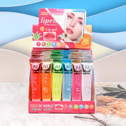 6Pcs Fruity Flavor Watery Glossy Lip Gloss Set Clear Lip Gel Hydrating Moisturizing Lip Gloss Women Lips  Wholesale