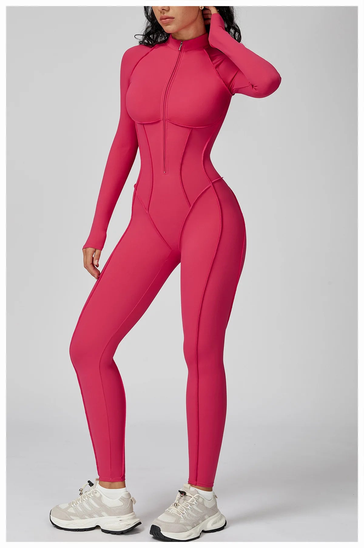 Yoga Bodysuit Long Sleeved Women's Tracksuits Gym Jumpsuits Sports Workout High-intensity Fitness One-piece Tights Suit