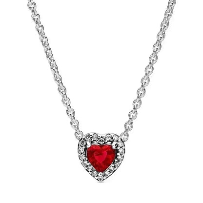 Christmas Birthday Surprise Gifts 925 Sterling Exquisite Shiny Round Heart-shaped Necklace Classic Charm Women's Jewelry