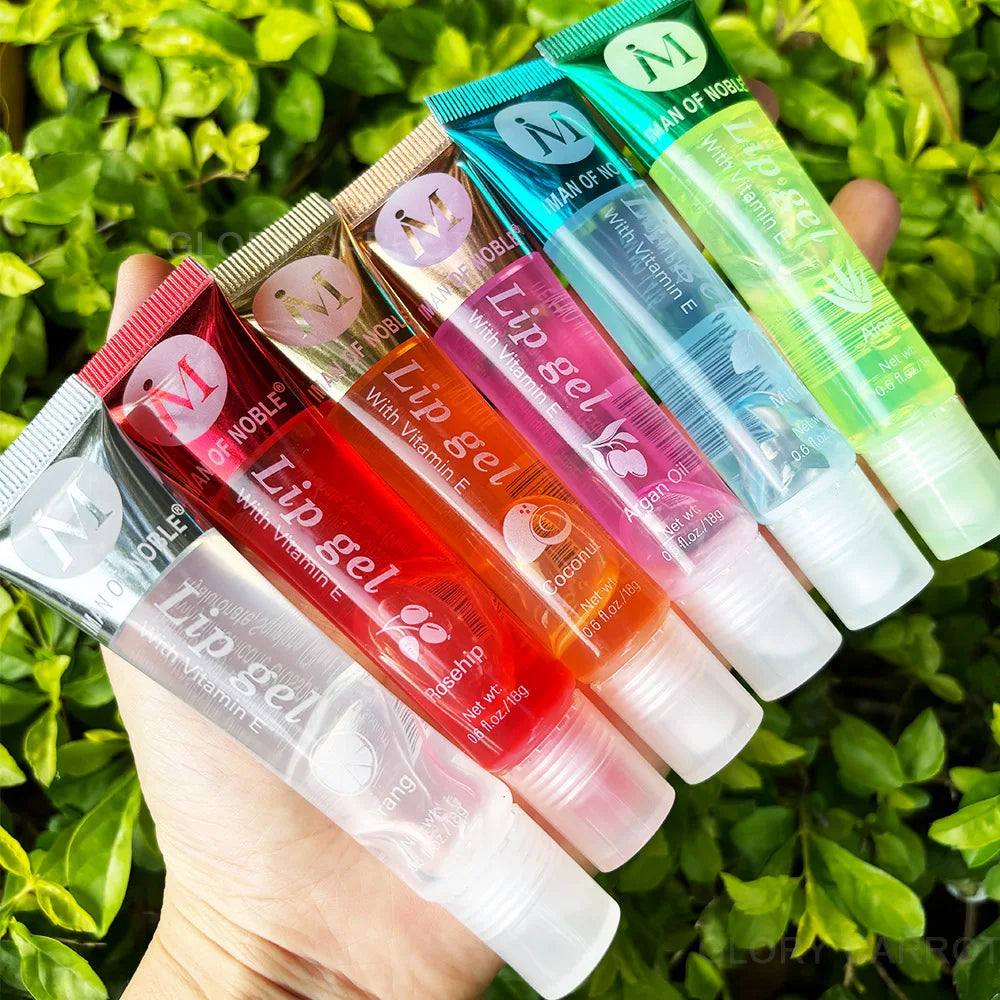6Pcs Fruity Flavor Watery Glossy Lip Gloss Set Clear Lip Gel Hydrating Moisturizing Lip Gloss Women Lips  Wholesale