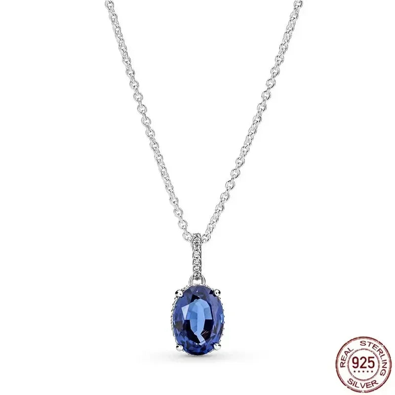 Christmas Birthday Surprise Gifts 925 Sterling Exquisite Shiny Round Heart-shaped Necklace Classic Charm Women's Jewelry