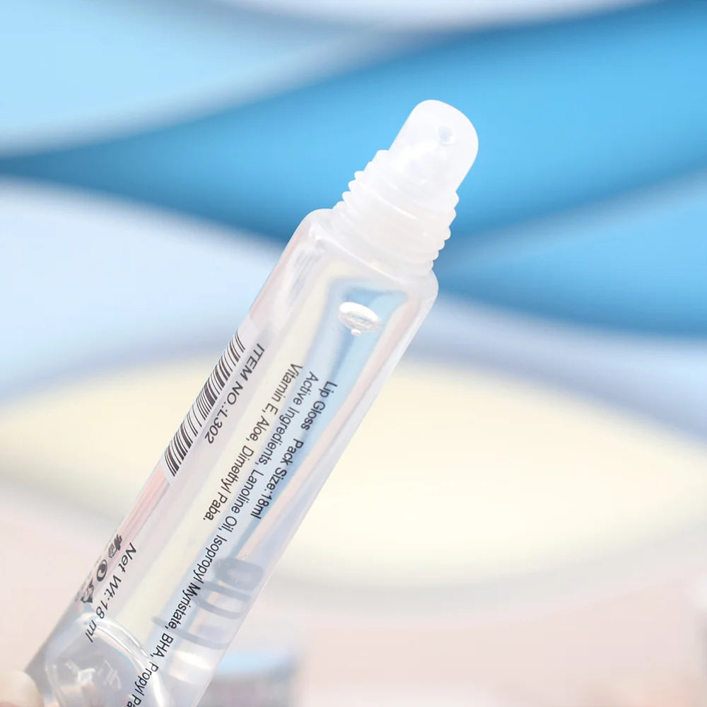 6Pcs Fruity Flavor Watery Glossy Lip Gloss Set Clear Lip Gel Hydrating Moisturizing Lip Gloss Women Lips  Wholesale