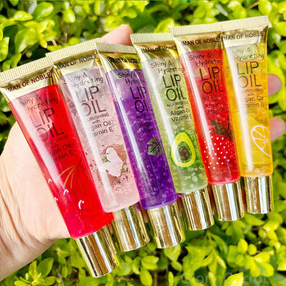 6Pcs Fruity Flavor Watery Glossy Lip Gloss Set Clear Lip Gel Hydrating Moisturizing Lip Gloss Women Lips  Wholesale