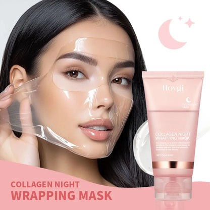 Collagen Overnight Wrapping  Off Facial Mask Set Korean Collagen Night Wrapping Mask Deeply Hydrates Night Care Mask Cream