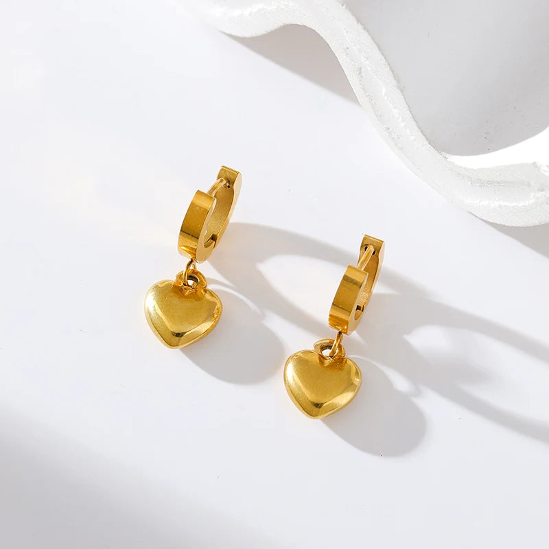 EILIECK New Fashion Stainless Steel Metal Bead Ball Bracelet Earrings For Women Trendy Waterproof Jewelry Set Gift